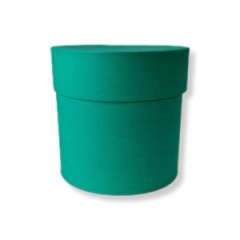 Коробка круглая 21*21 .зеленый