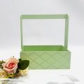 Декоративный ящик прямоугольный декор Ромбы 245*125 h270 фисташковый