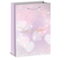 Пакет подарочный Love You 32*26*12 см розовая сирень
