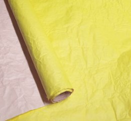 Бумага Эколюкс двухцветная пыльная роза/желтый пастель 70см * 5 ярдов ± 5%