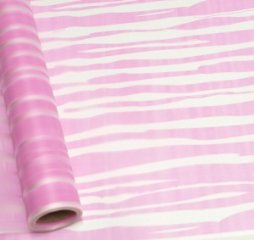 Пленка матовая с рисунком 50 мкр Зебра светлая фуксия  60см*8,5м
