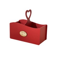 Декоративный ящик из фанеры Волна 255*125*h220 Декор красный