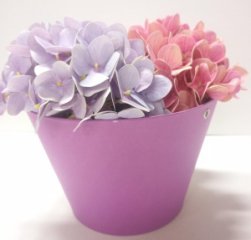 Конус под цветы 11,5*17*12 розовый