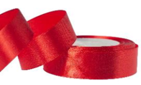 Лента атласная 2,5/25 красный