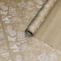 Крафт бумага Марки белый цв. на коричневом фоне 720мм/60гр/8,5м± 5%