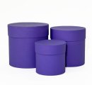 Коробки круглые набор из 3х (13*13/16*16/18*18) темная пудра