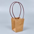Сумка с пластиковыми ручками 13*9,5*15,5 cm крафт (уп 10 шт)