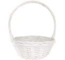 Корзина из ивы 25*10*30, S. круг, белый