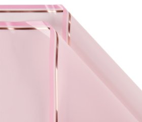 Упаковочный материал Глянцевая листовая пленка с двойной каймой, 20 листов, 58cm*58cm, светло-розовы