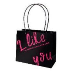 Сумка с пластиковыми ручками I Like you 30х13х25cm черный
