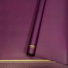 Пленка матовая однотонная Стиль баклажан/золото 58см*10м±5% 65мкм