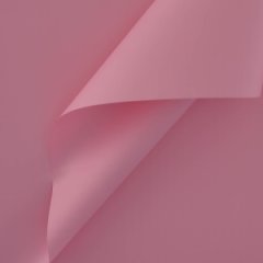 Пленка матовая Корея однотонная двухсторонняя розовая 48см*10м±5% 50мкр