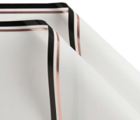 Упаковочный материал Глянцевая листовая пленка с двойной каймой, 20 листов, 58cm*58cm, белый