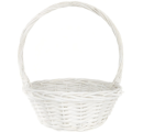 Корзина из ивы 38*13*38, S. круг, белый