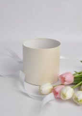 Коробка круглая без крышки 13*13 Majestic Нежно-желтый