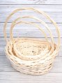 Корзины из ивы 36*28*12/16*37, 31*23*10/15*33, 26*19*10/12*29, 3шт, S. овал, натуральный