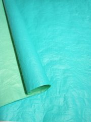 Бумага Эколюкс двухцветная морская волна/салатовый пастель 70см * 5м ± 10 см