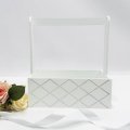 Декоративный ящик прямоугольный декор Ромбы 245*125 h270 белый