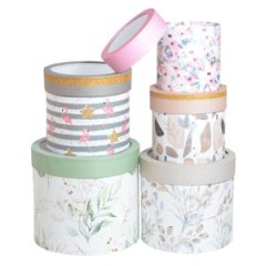 Коробки круглые. Набор из 5. Нежность