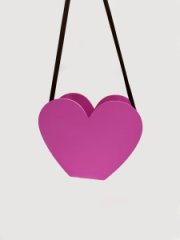 Кашпо сумка сердце  200*160*95 розовый