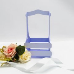 Декоративный ящик двухреечный квадратный 140*125*h240 Нежная-лаванда