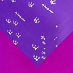 Пленка матовая двухсторонняя Королева яр.-фиолет/пурпурная ночь 10 листов 58*58 50мкр