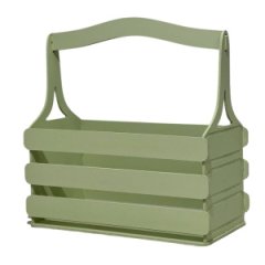 Декоративный ящик из фанеры реечный прямоугольный 250*125 h255 фисташковый