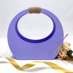 Кашпо сумка круглая маленькая 280*300*120 нежно сиреневый