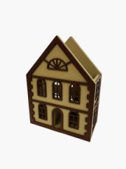 Кашпо Домик 170/230/85 кофе с молоком декор коричневый