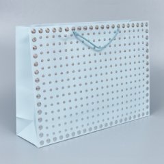 Пакет подарочный Глэм, 32*26*10см, голубой
