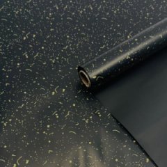 Пленка матовая Крапление черный/золото 58см*10м±5% 65мкм