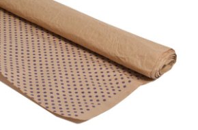 Бумага Эко-крафт Горох фиолетовый 70см*5 ярд ± 5%