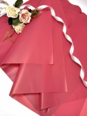 Пленка матовая Экостиль красный коралл 20 листов 58*58см 50мкм