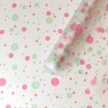 Пленка матовая (MDS) Конфетти бледно-розовый/олива 70см,40мкм,10м