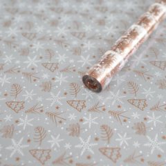 Пленка прозрачная с рисунком ЕлочкиНГ золотая 40мкм/70см/200гр ± 5%