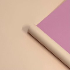 Пленка матовая двухсторонняя песочный/розовый 58см*10м±5% 65мкм