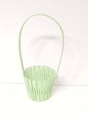 Декоративная корзинка из фанеры 125*h345 весенняя зелень