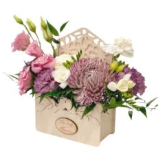 Декоративный конверт (24*16*8 см) ваниль