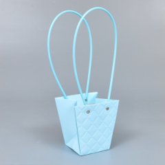 Сумка с ручками Ромбы, 11,5*10,5*12см, голубой (уп10шт)