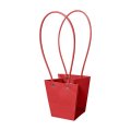 Сумка-трапеция с пластиковыми ручками выбитая 9*6,5*10cm, цв. красный