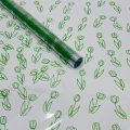 Пленка прозрачная Тюльпаны салатовый 70см*200гр ± 5%