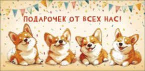 Конверт для денег Подарочек от всех нас! 0322.091