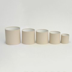 Коробки круглые набор из 5 без крышек (10/13,5/15/16/18) .ванильный