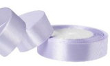 Лента атласная 2,5/25 бело-сиреневый