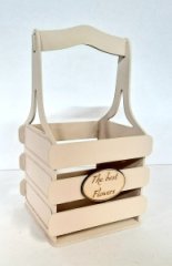 Декоративный ящик из фанеры реечный квадратный 140*125*h240 Декор натуральный