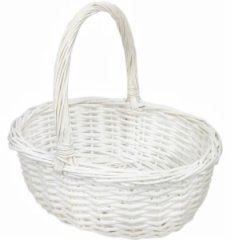Корзина из ивы, овал 27*21*11/25см белый