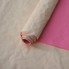 Бумага Эколюкс двухцветная розовый/крем 68см * 5 м ± 5%