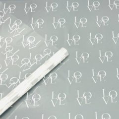 Пленка прозрачная LOVE белая 70см*200гр ± 5%