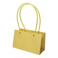 Сумка с пластиковыми ручками 22*10*13.5cm, цв. матовый желтый