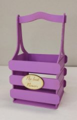 Декоративный ящик из фанеры реечный квадратный 140*125*h240 Декор пурпурное утро